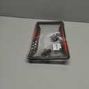 License Plate Frame 2 Pack Front Rear Aluminum Metal Rust-Proof Universal Car Tag Frames Holder with 4 Holes Car Decor Accessory with Screws for Men Women - Black Red American Flag