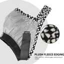 Harrison Howard Cattle Livestock Fly Mask Breathable Mesh Padded Edging with Fun Patterns Large Spacing Forelock Opening Design Adjustable Fit for Cattle Light Grey
