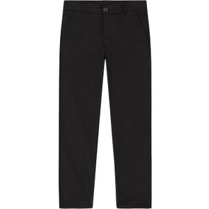 Nautica Slim Boys' Uniform Flat Front Pant, Black, Medium/ 12/ Slim