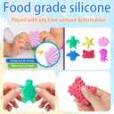 2 x 12pcs-Ocean Ocean Series Fidget Toys Sensory Stone for Kids Textured Soft Worry Stone for Autism Kids Calming - Fidget Stress Toys for Students Anxiety Relief - Small Prizes Fidget Toys