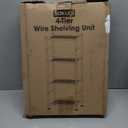 Sakugi Storage Shelves - 4 Tier Shelf Organizer, Sturdy Metal Garage Shelving with Adjustable Leveling Feet, Space-Saving Shelves Organizer for Pantry, Laundry, Kitchen (18" x 12" x 44", Black)