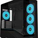 Lian Li VECTOR V100 MINI Micro Form Factor Compact PC Case, Pre-install 4 x 120mm ARGB PWM Fans, Panoramic Tempered Glass, Support Backet-Connect Micro-ATX, 415mm GPU, 360mm Radiator - Black(V100RMIX)