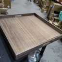 Hanobe Large Wood Decorative Ottoman Tray for Living Room with Handles, 22"