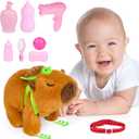 Capybara Plush - Walking Capybara Plush Toys, Electronic Interactive Stuffed Capybara with Turtle Backpack, Cute Capybara Stuffed Animals Gifts for Kids Boys Girls