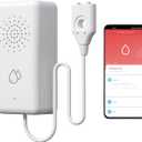 BSEED WiFi Water Leak Detector, Smart Water Sensor with Cable, 85dB Audio/App/SMS/Email Alarm, Rapid Leak Detection for Home, Kitchen, Bathroom, Basement, IP65 Waterproof, No Hub Required,1 Pack