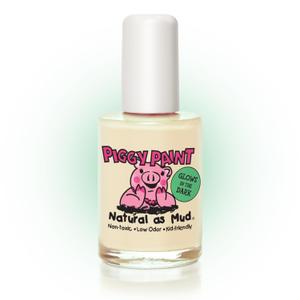 Piggy Paint | 100% Non-Toxic Girls Nail Polish | Safe, Cruelty-free, Vegan, & Low Odor for Kids | Radioactive (Clear, Glows in the Dark) (0.5 Fl Oz (Pack of 1))