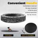 34" Fire Pit Cover Lid Round Outdoor Fireplace Cover Lid Heat Resistant Flat Fire Pit Burner Pan Cover for Round Patio Fire Pit Prevent Sparks, Snuff Campfire