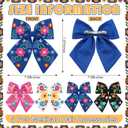 Yunlly 4 Pcs Mexican Embroidered Hair Accessories for Women Cinco De Mayo Flower Bows for Girls Independence Day Fiesta Party Carnival Supplies
