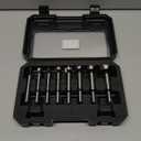 8 Piece Forstner Bit Set, Made of Alloy Steel, Forstner Bits for Woodworking, Auger Opener Round Shank Drilling Cutting Tool for Hardwood, Softwood, Plastic, Plywood with Storage Case