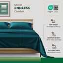 THREAD SPREAD 100% Organic Cotton Sheets Full Size - 4 PC Organic Cotton Full Size Percale Weave Sheet Set, Soft, Cooling, Crisp & Breathable, 16" Deep Pocket Hotel Quality Bedding Set - Teal