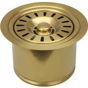 Akicon Kitchen Sink Brass Gold Finish Garbage Disposal Flange Stopper, One Size Disposal Rim, Fit 3-1/2 Inch Standard Sink Drain Hole 2.85" Height