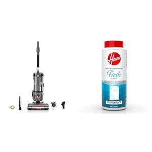 Hoover WindTunnel Tangle Guard Bagless Upright Vacuum Cleaner Machine, for Carpet and Hard Floor, UH77100V + 32 oz Carpet & Room Refresher, Carpet Powder, Fresh Linen Scent, AH31210