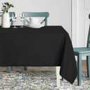 sancua Rectangle Tablecloth - 60 x 84 Inch - Stain and Wrinkle Resistant Washable Polyester Table Cloth, Decorative Fabric Table Cover for Dining Tables, Buffet Parties and Camping, Black