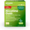 Amazon Basic Care Nicotine Polacrilex Coated Gum 4 mg (nicotine), Cool Mint Flavor, Stop Smoking Aid, 160 Count