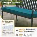 AONETOZ Outdoor Bench Cushion,Olefin Bench Cushions for Outdoor Furniture with Removable Cover,Rain-Proof and Fade Resistant Patio Bench Cushions for Garden Settee Porch Pads with Ties,59 x 18 Inch