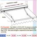 16' x 10' Retractable Patio Awning Replacement Fabric,Sunshade Canopy | Sun Shade Shelter Reinforced Multi-Purpose Waterproof Awning Cover, Outdoor Door Window Awning, All-Weather Protection, Sand