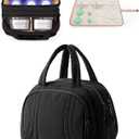 Wearable Breast Pump Bag Compatible with Momcozy and Eufy, Portable Pumping Bag with Cooler Compartment, Breast Pump Carrying Case with Drying Mat for Work, Travel and Family Use, Black