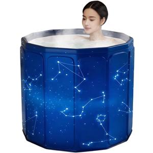 Sincat Portable Foldable Ice Bath Tub, Large Collapsible Bathtub for Adults