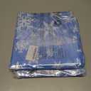 2 x Horaldaily Christmas Tablecloth 7070 Inch Round, White Snow Blue Washable Table Cover for Party Picnic Dinner Decor