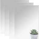 DARENYI 16"x 12"x 4Pcs Acrylic Mirror Sheet, Flexible Non Glass Full Length Full Body Mirror Tiles with Adhesive Tapes for Wall Bathroom Bedroom Door Home Decor