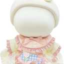17cm Doll Clothes Designer Set NO Doll-European Style Dress with Butterfly Hairpin Standing Original OutfitsYellow & Pink