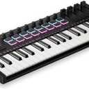 DaierTek Midi Keyboard Controller 37 Key Portable Mini Bluetooth & USB Midi Piano with 16 Backlit Drum Pad, 8 Knobs and Music Production Software for Beginners and Producers