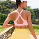 RUNNING GIRL High Impact Sports Bras for Women, High Support Running Strappy Women's Sports Bra with Sewn in Pads (XXL)