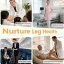 MGANG Medical Compression Pantyhose for Women & Men, 20-30mmHg Graduated Compression Support Tights, Open Toe, Opaque Waist High Compression Stockings for Edema, Varicose Veins, Flight, DVT, White XXL