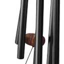 Wind Chimes for Outside with Wood Wind Catcher, 37 Inches Large Aluminum Windchimes Outdoors for Patio Decoration & Zen Atmosphere, Best Gifts for Mom(Black)