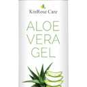 KinRose Care, 12oz Organic Aloe Vera Gel for Face, Skin, Hair & Sunburn Relief - From 100 Percent Pure Aloe Vera - Cold Pressed, Vegan, Unscented - Made in USA.