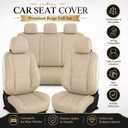 CAR SEAT COVERS, PREMIUM NAPPA LEATHER SEAT COVERS FOR CAR, FULL SET | 5-SEAT WATERPROOF WITH LUMBAR SUPPORT, BREATHABLE PERFORATED DESIGN, AIRBAG COMPATIBLE, EASY TO CLEAN FOR CARS, SUVS, AND TRUCKS.