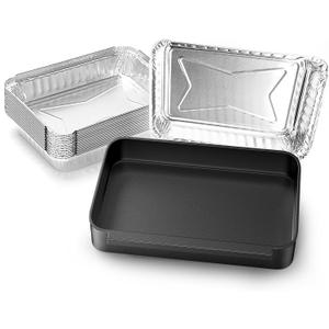 for Weber Drip Pan Replacement 93305 Catch Pan for Weber with 20-Pack 6415 Foil Grease Tray Liners | Grease Catcher for Weber Genesis & Spirit Grills Silver/Gold/Platinum1000-5500 Summit Grills