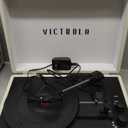 Victrola Journey Bluetooth Portable Suitcase Record Player  with Built-in Speakers, 3 Speed Vinyl Record Player, RCA Out, Headphone Jack (Light Grey)