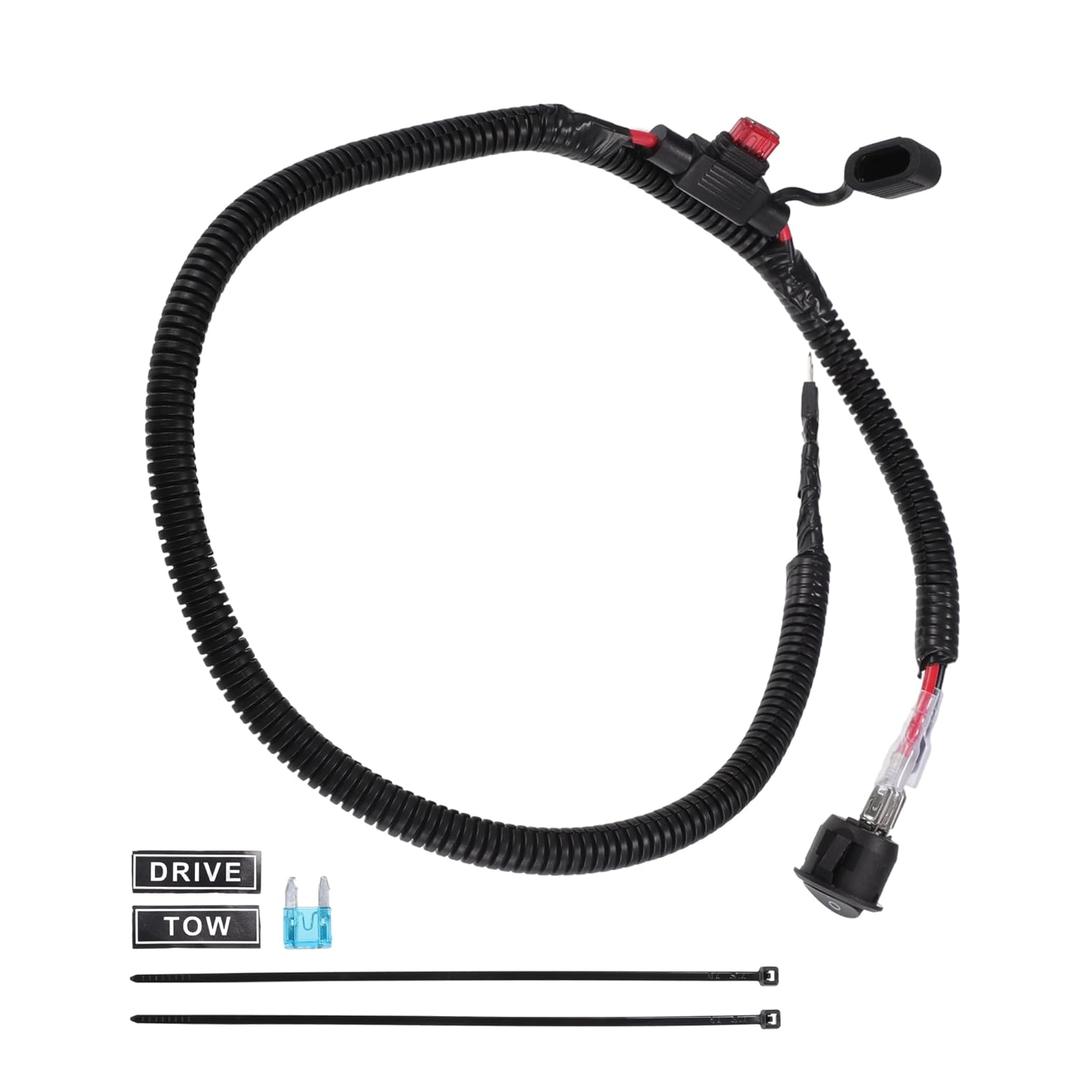 60cm Universal Automotive Switched Fuse Bypass Kit/Fuse Bypass Switch/Durable / 1 pcs Black (27.76")
