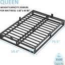 Bilily 6 Inch Queen Bed Frame with Steel Slat Support,Low Profile Queen Metal Platform Bed Frame Support Mattress Foundation,Heavy Duty,No Box Spring Needed,Easy Assembly,Noise Free
