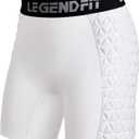 Girls Youth Softball Padded Sliding Shorts Compression Underwear Protective Supporter Baseball Football Lacrosse (Medium, White)