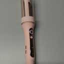 ZAVAREA Automatic Rotating Curling Iron for Long Hair - 1 Inch Curling Wand for Beach Waves & Loose Curls, Easy Hair Curler for Beginners, Anti-Scald & Frizz-Free, Dual Voltage for Travel (Pink)