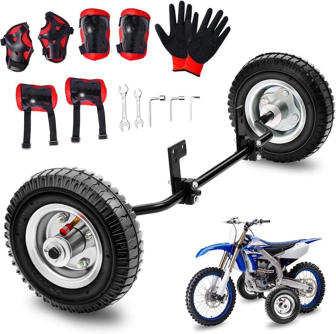 Upgrade Dirt Bike Training Wheels - Heavy Duty Adjustable Stabilizers for Kids 50cc, Build Confidence & Safety for Razor MX125 MX350 MX400 MX500 Honda XR50 Z50R CRF50 Z50 Yamaha PW50 TTR50 PW80