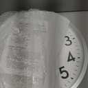 Atomic Wall Clock Analog 14 Inch Battery Operated Modern Decorative for Living Room Kitchen Office Bedroom Bathroom(Silver)