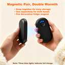 Rechargeable Hand Warmers 2 Pack, 24 Hours Electric Hand Warmers with 3 Heat Settings, USB-C Fast Charge Portable Pocket Heater for Arthritis, Raynaud's, Outdoor Camping, Gifts for Men Women