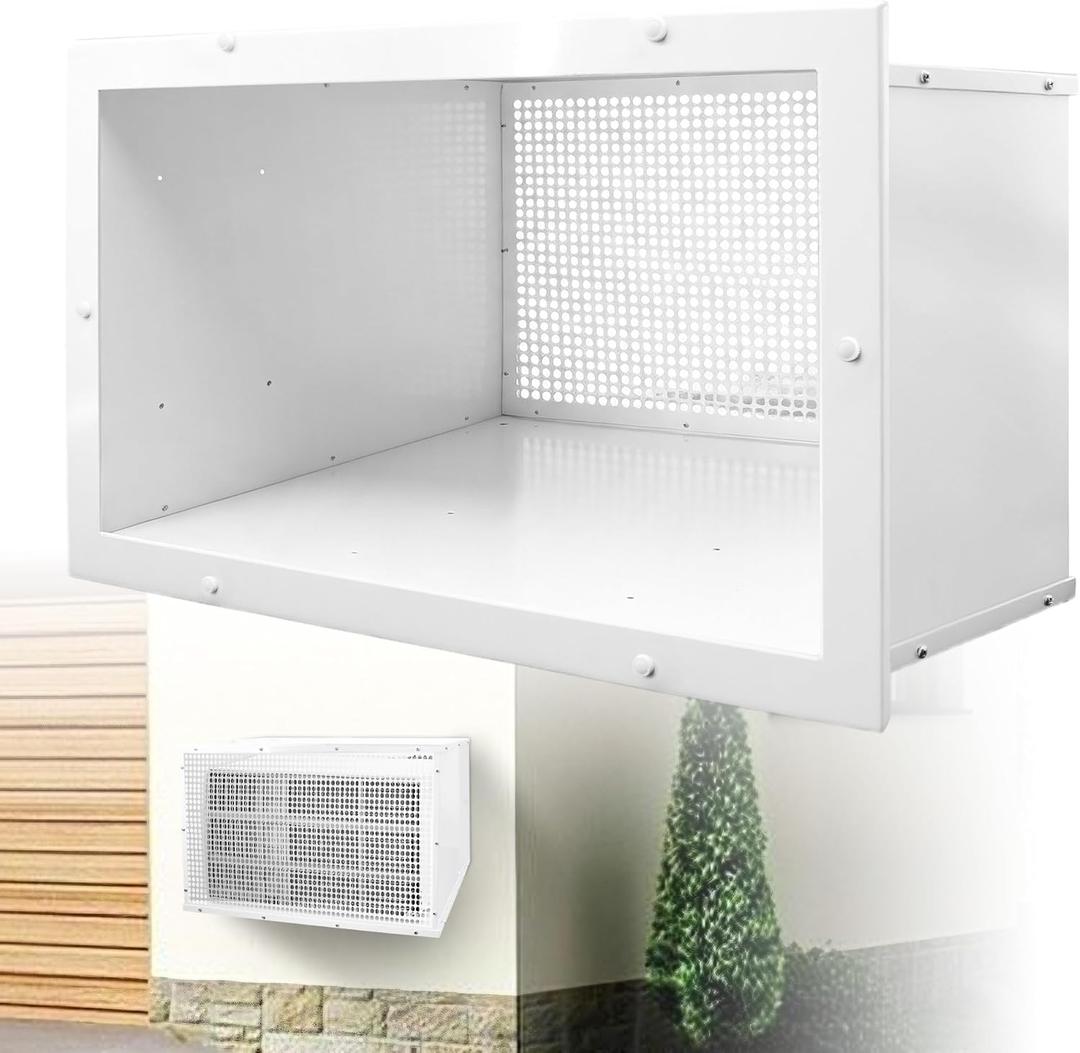 26 inch Air Conditioner Wall Sleeve with Decorative Frame & Exterior Grille