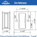 HOMOTEK Passage Sliding Door Pull Black Without Switch Plate- Replace Old Or Damaged Pocket Door Pull Quickly and Easily, 2-3/4x2-1/2, for 1-3/8 Thickness