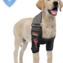 Lispoo Dog Elbow Brace & Protector for Dogs - Front Leg Support Sleeve for Arthritis, Injury Recovery, Pressure Sores Relief - Adjustable Canine Shoulder Stabilizer (Both Legs XS)