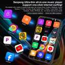 144GB MP3 Player with Bluetooth and WiFi, HD 4" Full Touch Screen Smart Music Player with Spotify,Amazon Music,YouTube,Parental Control Android Mainstrem Media MP4/MP3 Player for Kids up to 1TB,Black
