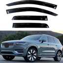 KPY Window Visor Compatible with Volvo XC90 2016-2024, 4PC Rain Guard Side Window Vent Deflectors Tape-On Style, 2016 2017 2018 2019 2020 2021 2022 2023 2024