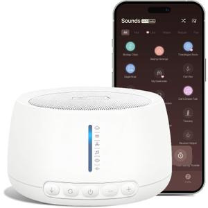 White Noise Machine,Sound Machine for Sleeping,Sleep Aid for Adults Baby,18 Non-Looping Sounds,ZenNap App Included 500+ Hi-Fi Audios,8-Sounds Mixing,Office,Travel,Home