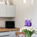 2-Pack Heavy Duty Metal Spray Bottle Holder with Single Hole - Wall Mount Organizer, Easy Install, Space Saving, Universal Fit - Includes Mounting Hardware for Garage & Home