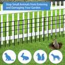 32x10-inch No Dig Animal Barrier Fence, 15 Pack Black Dig Protective Fence with 1.5 inch Spike spacing, Dog/Rabbit/Groundhog Underground Galvanized Outdoor Garden Metal Fence