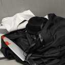 Halloween Clown Costume Black and White Clown Jumpsuit Outfit With Mask Accessories Set (140, Full-face)