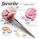 BS-MALL Makeup Brush Set 18 Pcs Professional Foundation Powder Concealers Eyeshadow Blush Synthetic Makeup Brushes with Labeled instruction Black Case Upgraded Version